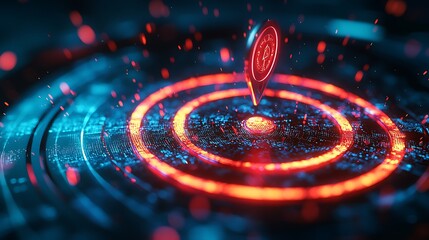 Aufkleber - Digital Target Precise Goal Technology Success
