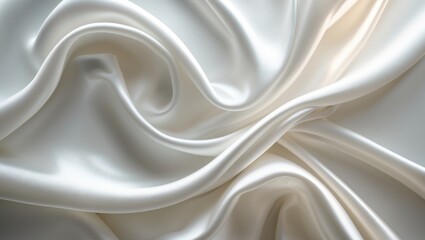 Poster - White fabric soft texture surface backdrop