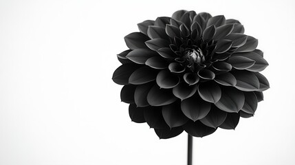 Poster - Elegant Dark Dahlia Flower Close Up