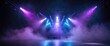 © DigitalDruid - Scene with stage lights featuring colored spotlights and smoke.