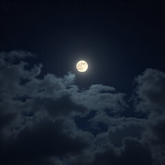 Wall Mural - moon and clouds