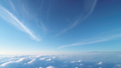 Poster - Blue sky and clouds with space for text