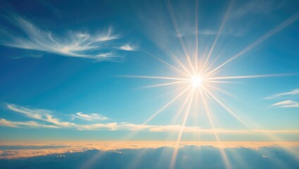 Poster - Sky of blue hues and sunlight