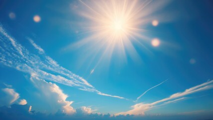 Poster - Bright sky with sun