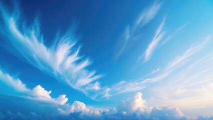 Poster - Sky background in shades of blue.