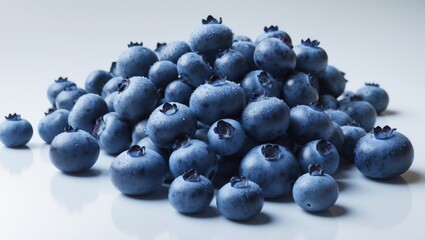 Aufkleber - Blueberry, separated on a white background, with a clipping path, exhibiting full depth of field.