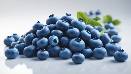 Aufkleber - blueberry, on a white background, isolated with a clipping path, featuring full depth of field
