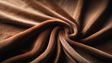Aufkleber - Brown blanket texture, textile background with decorative design, soft fabric material.