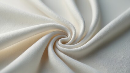 Poster - Felt white soft rough textile material background texture zoomed in, plain white fabric backdrop.