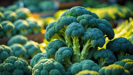 Poster - Fresh broccoli harvested from the farm