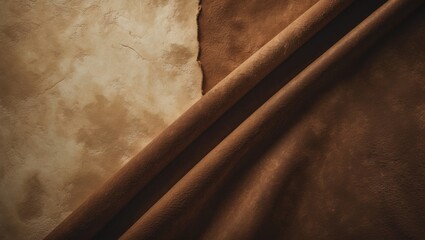 Poster - Brown Suede Leather Surface - Smooth Finish