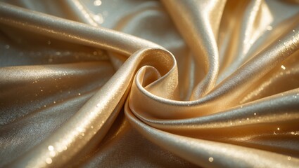 Poster - Elegant Gold Linen Texture with Delicate Shimmer