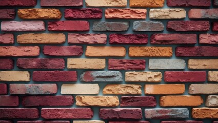 Aufkleber - Brick texture background. Walls with a variety of colors in bricks.