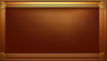 Poster - Brown background with gold frame. Generated image