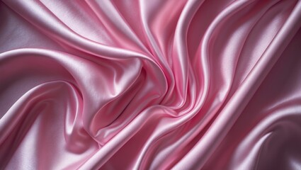 Poster - Texture background design. Pink silk material.