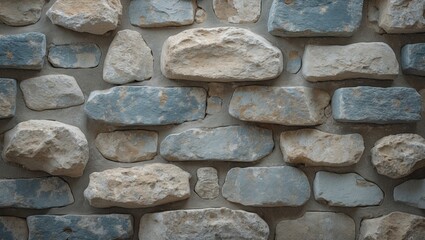 Poster - Texture of a stone wall. Stone wall serves as a background or texture. Portion of a stone wall, suitable for background or texture.