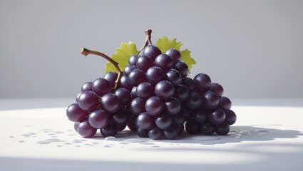 Aufkleber - Ripe grapes isolated against a white background.