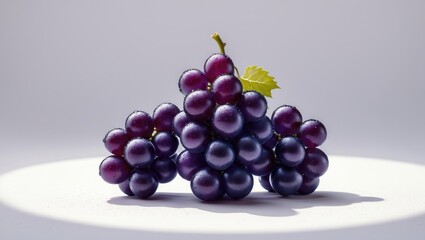 Aufkleber - Ripe grapes displayed against a white backdrop.
