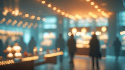 Poster - Blurry dark office background, contemporary lifestyle interior.