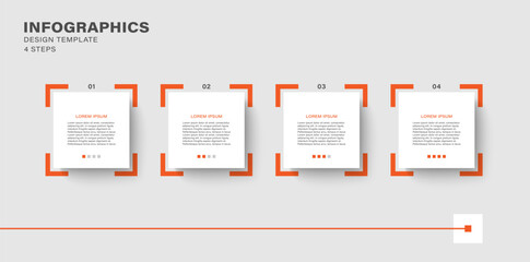 Poster - 4 steps or options vector infographics design template.