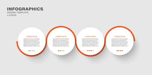 Poster - 4 steps infographics design template. minimalistic vector design