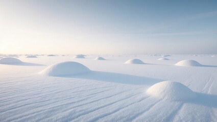Poster - Fresh clean white snow background texture. Winter backdrop featuring snowflakes and snow mounds. Snow lumps. Seasonal landscape elements.