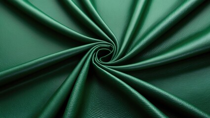 Aufkleber - Natural, authentic solid green leather texture in close-up, macro. Structure of matte leatherette, synthetic skin surface featuring an embossing pattern. Background, wallpaper, backdrop.