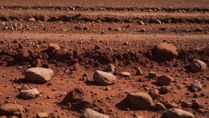 Aufkleber - Red Dirt Pathway Surface Soil Background