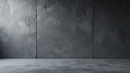 Poster - dark grey ceramic wall tile satin matt idea, interior and exterior wall and floor tiles, cement plaster texture background, paper texture abstract