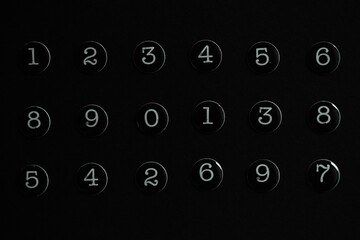 Poster - Background of numbers. from zero to nine. Numbers texture. Finance data concept. Mathematic. Seamless pattern with numbers. financial crisis concept. Business success.