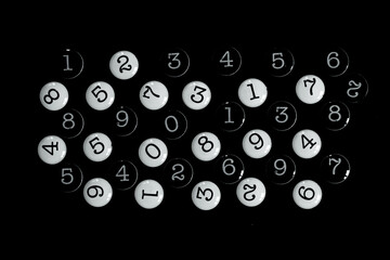 Poster - Background of numbers. from zero to nine. Numbers texture. Finance data concept. Mathematic. Seamless pattern with numbers. financial crisis concept. Business success.