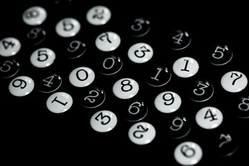 Poster - Background of numbers. from zero to nine. Numbers texture. Finance data concept. Mathematic. Seamless pattern with numbers. financial crisis concept. Business success.