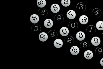 Poster - Background of numbers. from zero to nine. Numbers texture. Finance data concept. Mathematic. Seamless pattern with numbers. financial crisis concept. Business success.