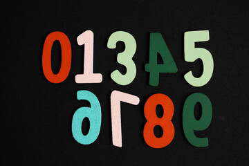 Poster - Background of numbers. from zero to nine. Numbers texture. Finance data concept. Mathematic. Seamless pattern with numbers. financial crisis concept. Business success.