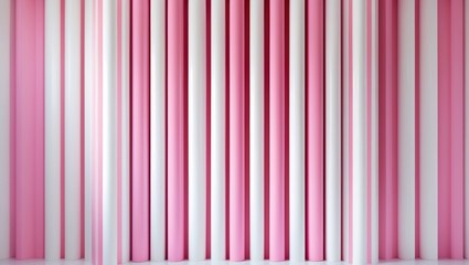 Poster - Background with pink stripes. Striped pink and white.