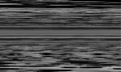 Poster - This artwork presents an abstract texture in grayscale, with horizontal lines and distorted patterns, blending modern design with vintage influences