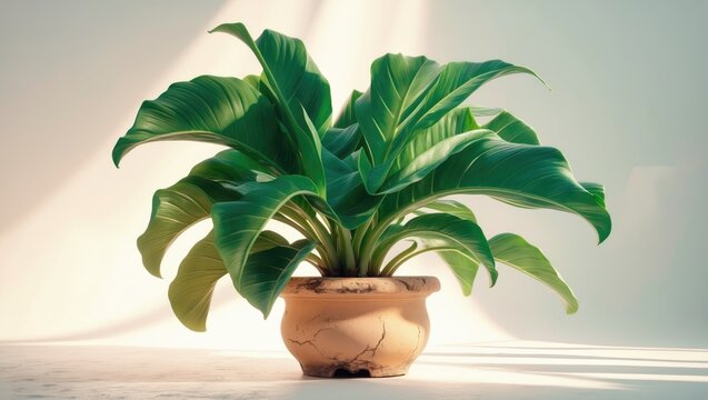 Indoor plants in a pot set against a white background.