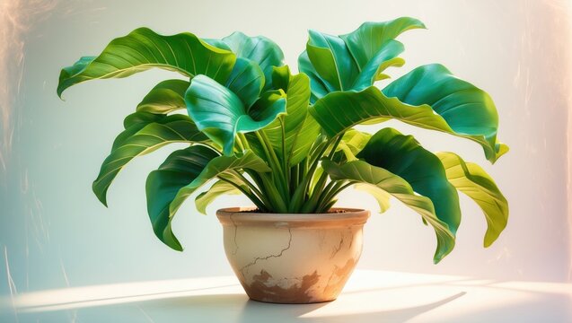 Indoor plants in pot set against a white background.