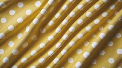 Poster - Polka dots design and hue of fabric, Texture of silk and cotton material, Wallpaper backdrop.