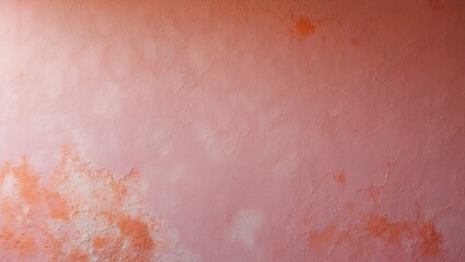 Aufkleber - Pastel peach and pink stucco Wall Background. Abstract soft pink backdrop. Textured artistic plaster Surface. Lovely vintage Wallpaper.
