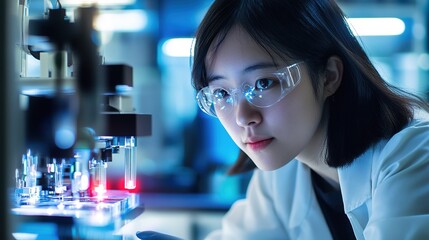 Poster - A high-speed production floor where bionic robotics enhance precision.