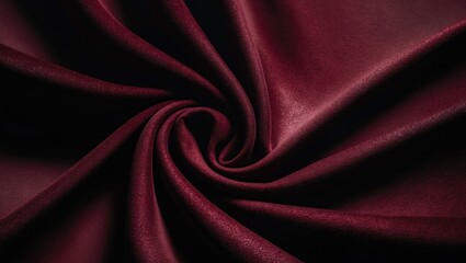Poster - Background of deep red suede fabric in closeup. Velvet matte textile texture with gradient. Felt backdrop, vignette.