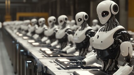 Poster - A robotic assembly line using human-inspired bionic technology.