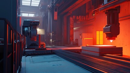 Poster - A robotic welding system in an advanced metal production line.