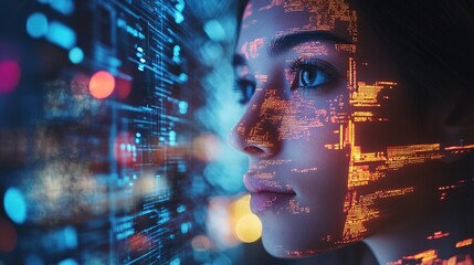 Poster - AI-driven production process optimizing efficiency.
