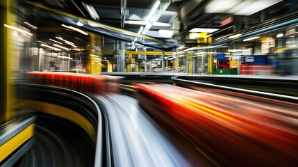 Poster - High-speed robotic sorting and packaging in an automated plant.