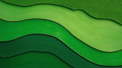 Poster - Wave Patterns of Textured Green Tones in Abstract Nature Background