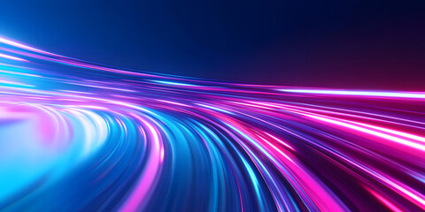 Canvas Print - Abstract technology 3D glowing tunnel background, now sci-fi 3D space concept scene illustration
