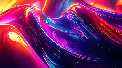 Poster - Vibrant Flowing Abstract Background