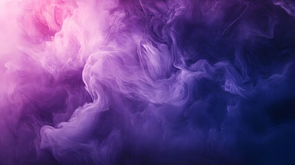 Poster - Purple and pink smoke creating abstract shapes and figures